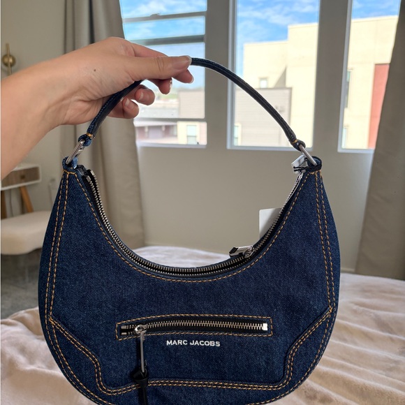 Marc Jacobs Denim Hobo Bag with Black Accents - Picture 2 of 2